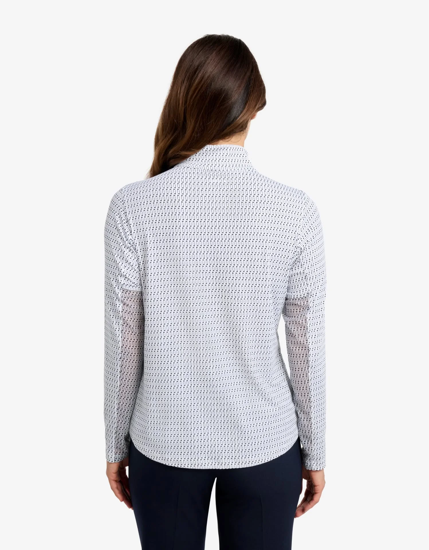 Long Sleeve Printed Quarter Zip Top UPF 50+ - Image 5
