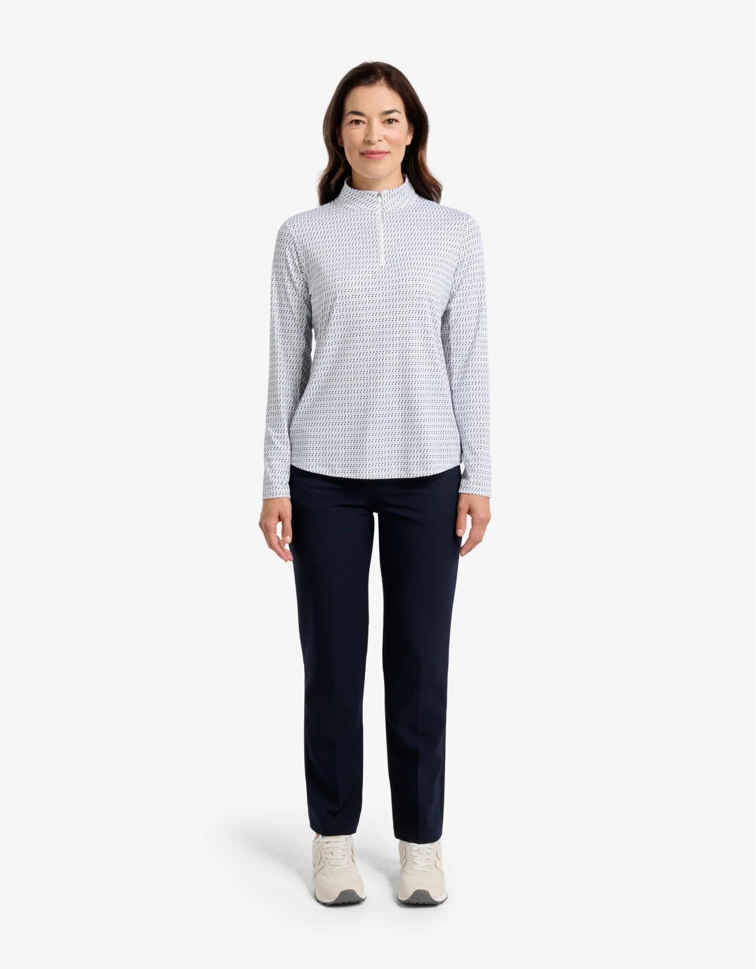 Long Sleeve Printed Quarter Zip Top UPF 50+ - Image 6