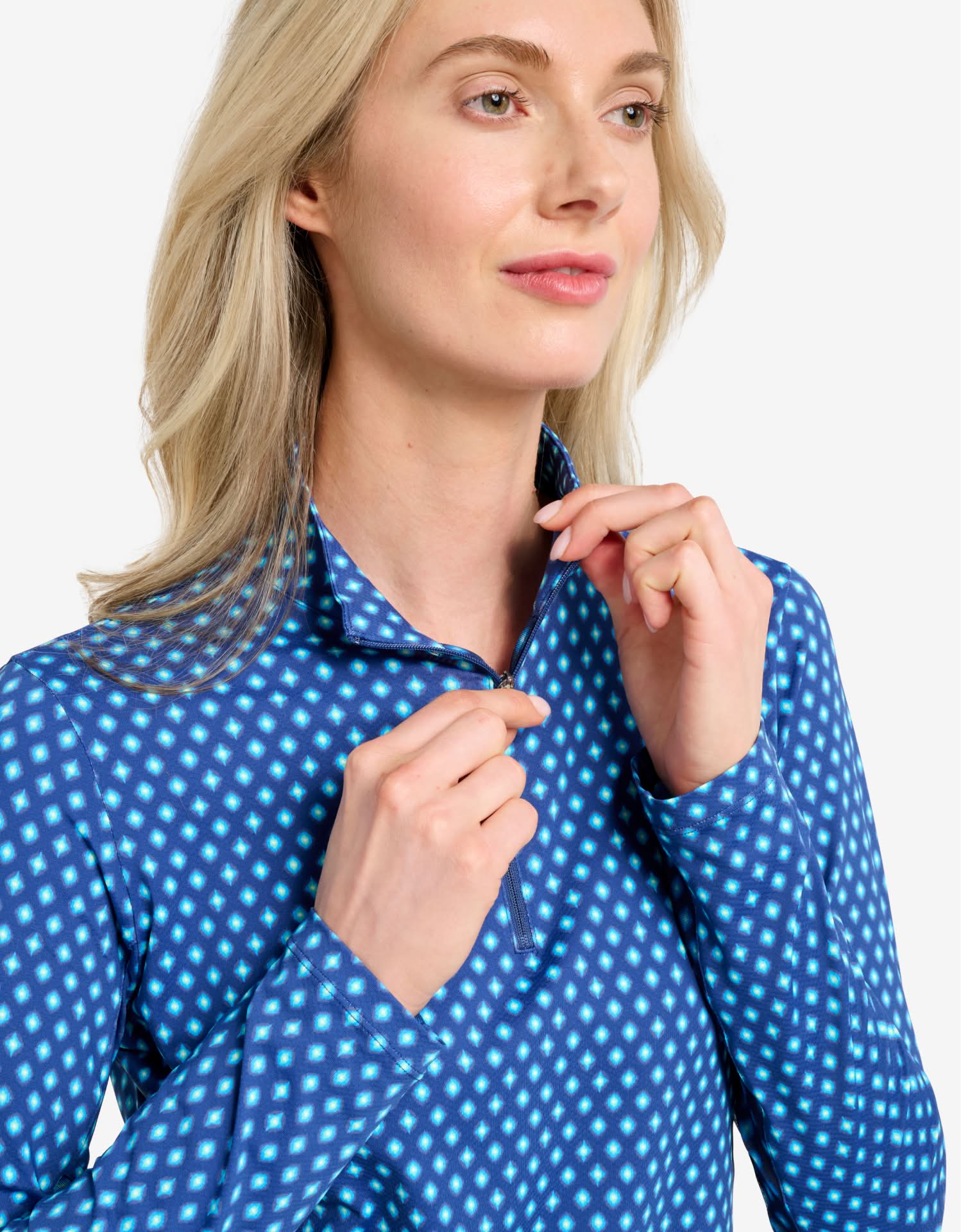Long Sleeve Printed Quarter Zip Top UPF 50+ - Image 4