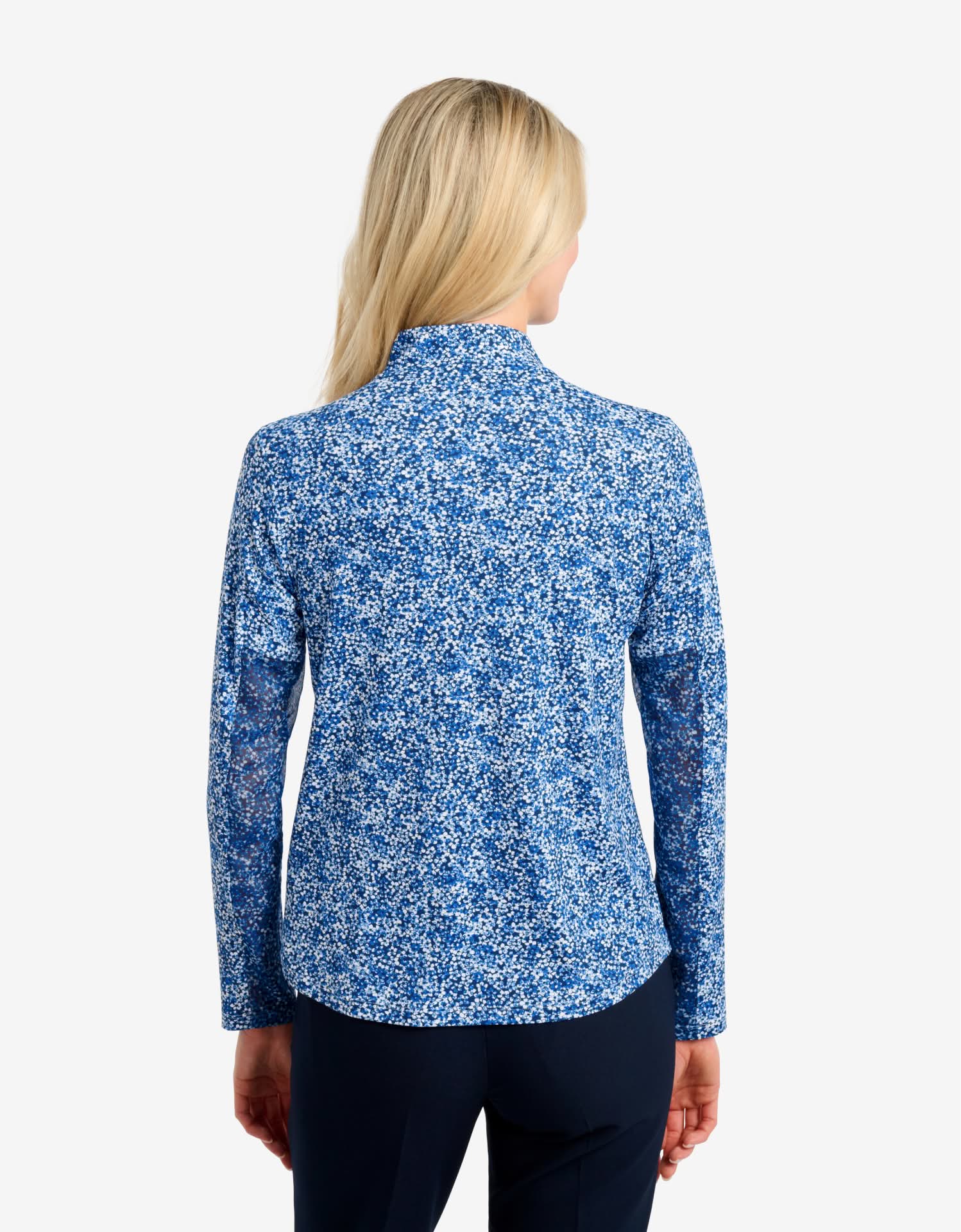 Long Sleeve Printed Quarter Zip Top UPF 50+ - Image 5